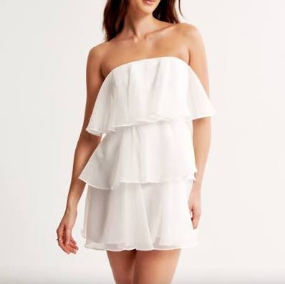 Abercrombie & Fitch Organza Tiered Dress